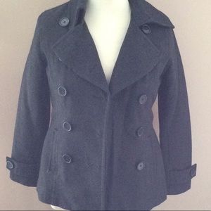 L.O.G.G, Women’s, black, size 8, pea style coat.